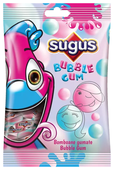 Punga de bomboane gumate SUGUS BubbleGum, 80 g